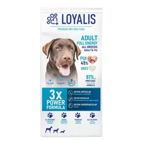 Hrana uscata pentru caini Loyalis Adult Full Energy cu pui 10 kg