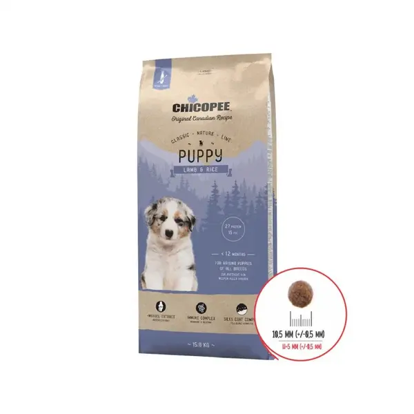 Hrana uscata pentru caini super premium CHICOPEE CNL Puppy LambRice 15kg