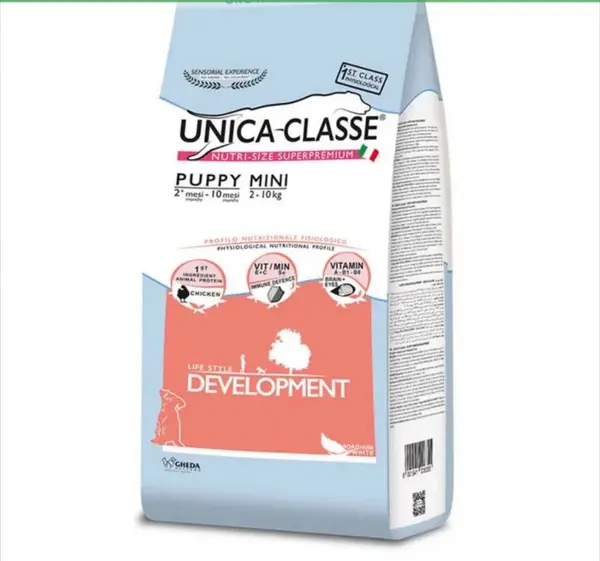 Hrana uscata pentru catei Unica Classe Junior Mini, Dezvoltare, cu Pui, 2kg