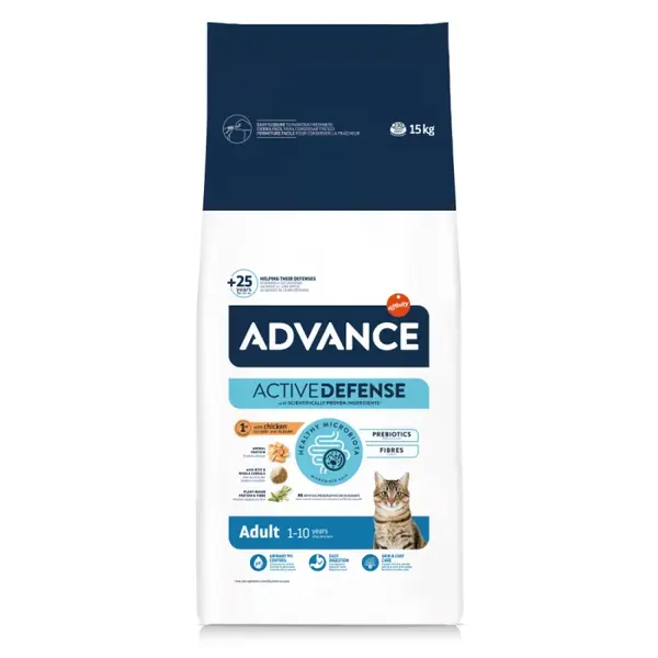 Hrana uscata pentru pisici adulte Advance cu pui orez 15 kg