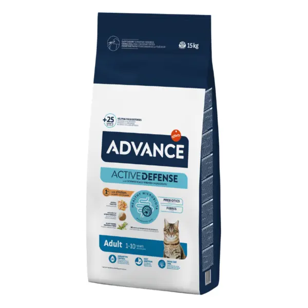 Hrana uscata pentru pisici Advance, Pui si orez, 15 kg