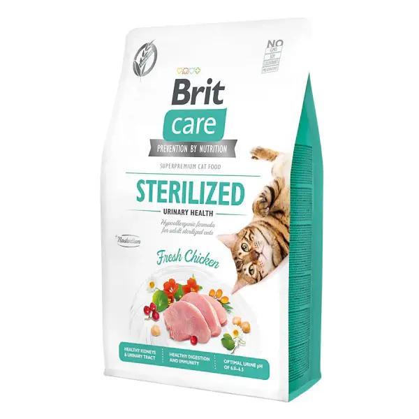Hrana uscata pentru pisici Brit Care GF, Sterilized Urinary Health 400g