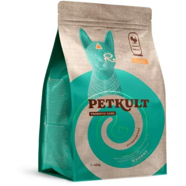 Hrana uscata pentru pisici Petkult Probiotic Care Exigent Fresh pentru pisici cu Curcan 7 kg