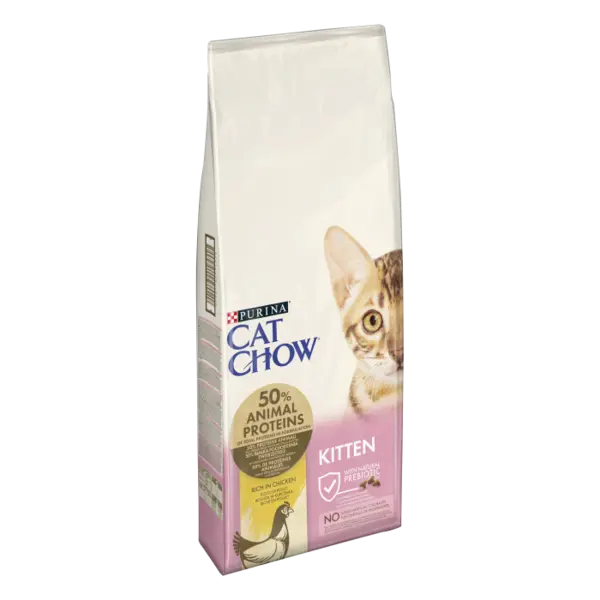 Hrana uscata pentru pisici Purina Cat Chow Kitten, Junior, Pui, 15kg