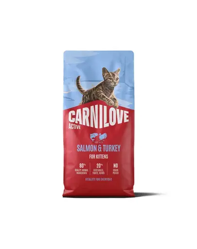 Hrană uscată pentru pisoi CARNILOVE Active 6 kg somon și curcan
