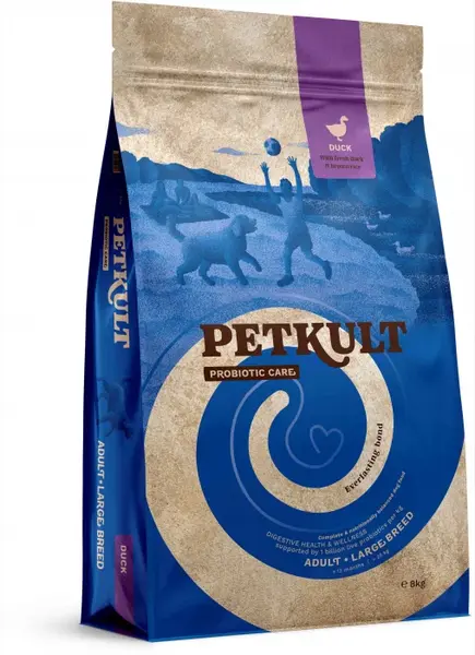 Hrana Uscata PETKULT Probiotics Adult large, talie mare, Rata si orez 2 kg