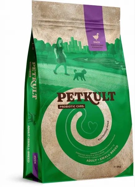 Hrana Uscata PETKULT Probiotics Adult small, talie mica, Rata si orez 2 kg