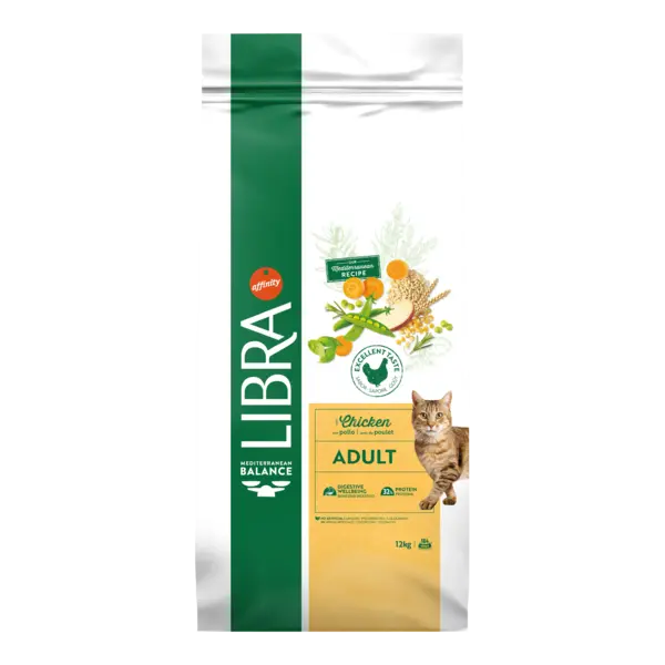 Hrana Uscata Pisici Adulte, Libra Cat Adult, Pui, 12 kg