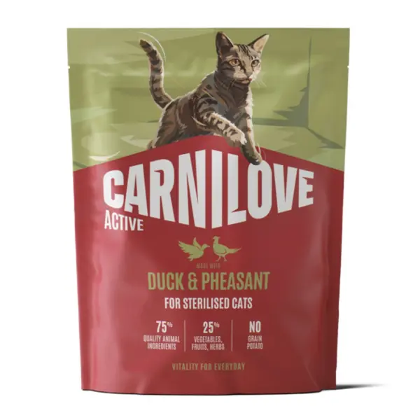 Hrana uscata pisici, Carnilove Active Cat Dry Duck Pheasat Sterilised Adult All Breeds 400 g