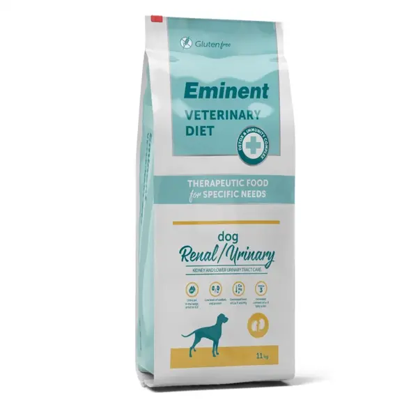 Hrana uscata terapeutica pentru caini Eminent Veterinary Diet, Dog Renal Urinary, Peste, 11kg