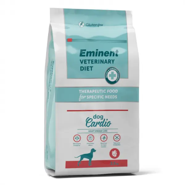 Hrana uscata terapeutica pentru caini Eminent Veterinary Diet, Dog Cardio, Porc, 2.5kg