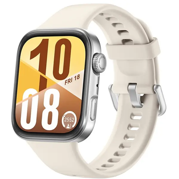 Huawei Ceas inteligent Huawei Watch Fit 4, 1.82 inch, AMOLED, corp argintiu si curea din fluoroelastomer, Alb