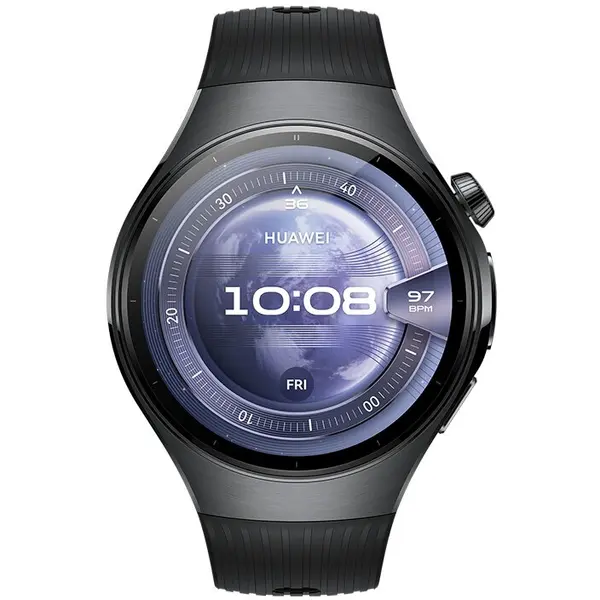 Huawei Smartwatch HUAWEI Watch 5, 46mm, Black Stainless Steel Case, Fluoroelastomer Strap, Negru