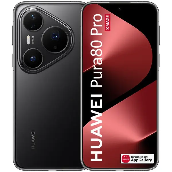 Huawei Telefon mobil Huawei Pura 80 Pro, 4G LTE, 6.8 inch, 512GB, 12GB RAM, 5170 mAh, Negru