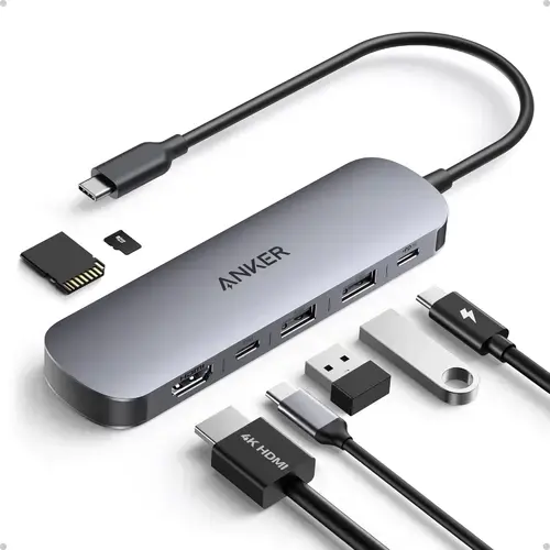 Hub Anker Nano USB-C Multi-Port 7-in-1 A83D2HA1, 4K, 85W (Gri)