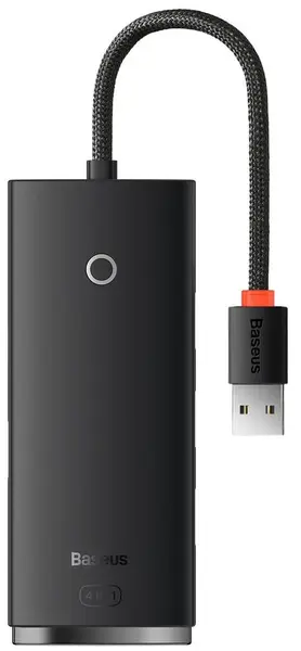 Hub Baseus - Lite Series, 5 porturi, USB-A, 0.25m, negru