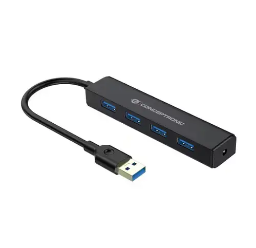 Hub Conceptronic C4PUSB3, 4x USB 3.0 (Negru)