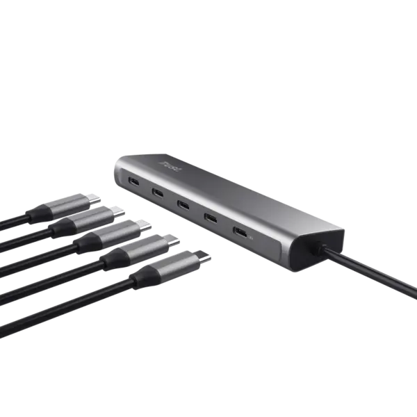 Hub Trust Halyx 5 x USB-C, gri Hub Trust Halyx 5 x USB-C, gri
