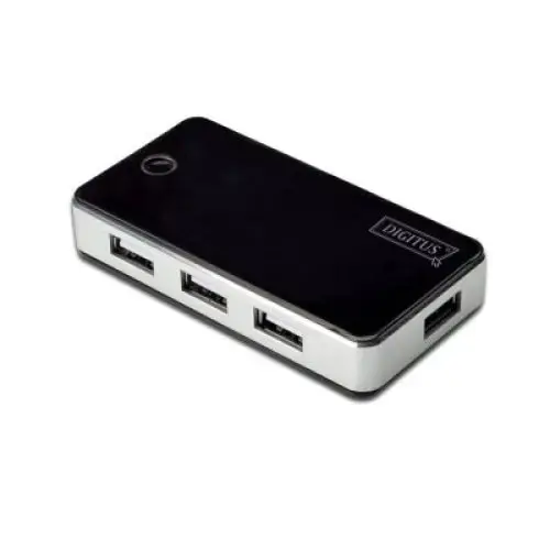 HUB USB 2.0, 7 porturi, cu alimentare, Digitus