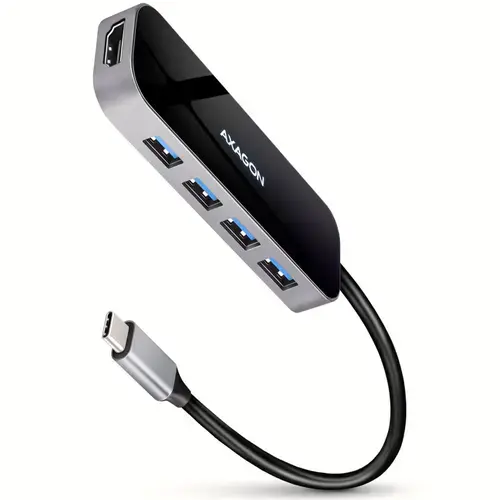 Hub USB AXAGON HMC-HCR3A, Cablu USB-C