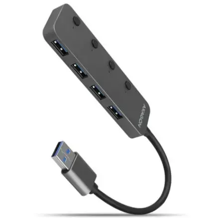 Hub USB Axagon HUE-MSA, 4 x USB (Negru)