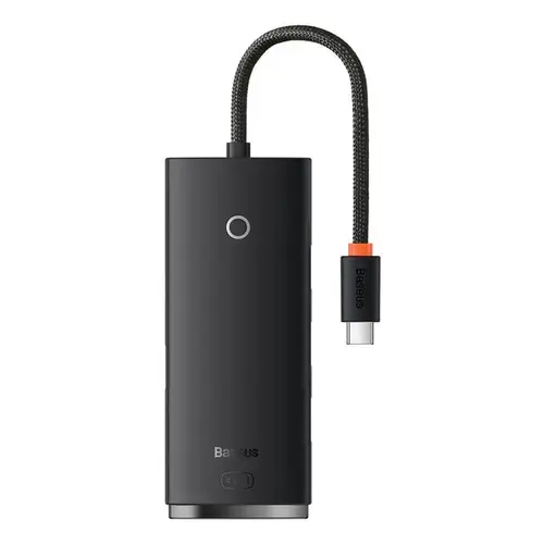 Hub USB Baseus Lite WKQX030301, 4x USB 3.2, USB-C, 0.2m (Negru)