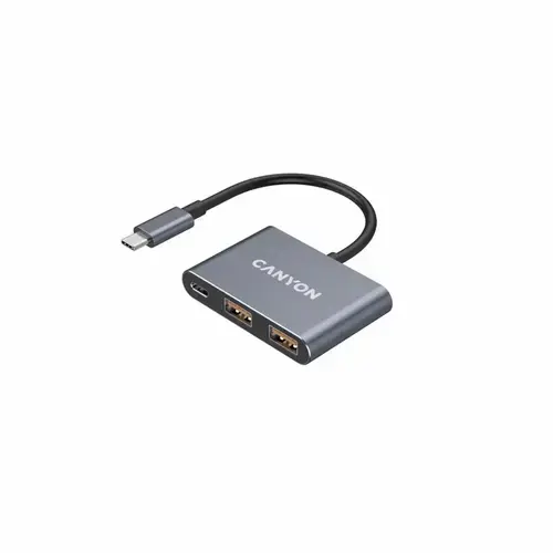 Hub USB-C Canyon CNS-TDS3, 3 porturi, 3.2, Gri