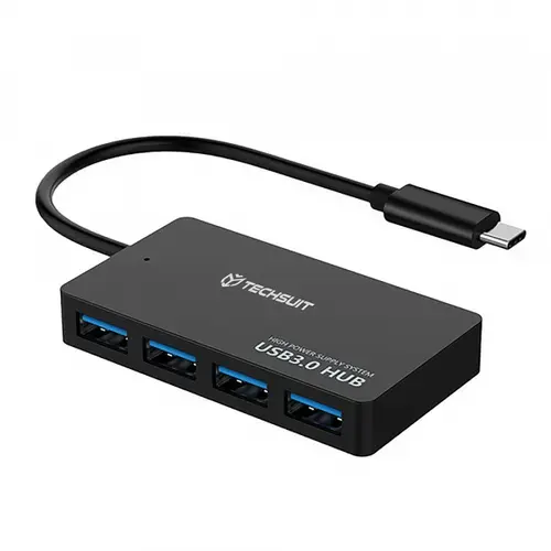 Hub USB-C Techsuit H16 QuantumNode, 4in1 (Negru)