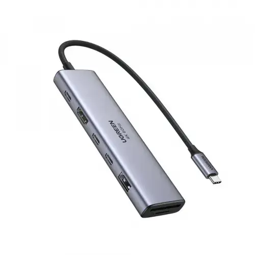 Hub USB-C UGREEN CM511 (45521), 1 x USB-A 3.2 - 3 x USB-C - 1 x HDMI - 1 x SD - 1 x microSD (Gri)