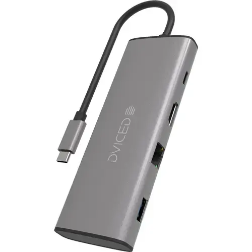 HUB USB Dviced DV300002, USB Type-C, 7-in-1 (Gri)