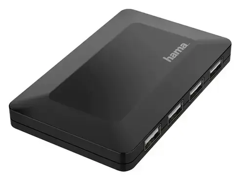 Hub USB Hama 200122, 4 porturi, USB 2.0 (Negru)
