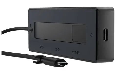 Hub USB HP 6G842AA, 4 x USB Type-C (Negru)