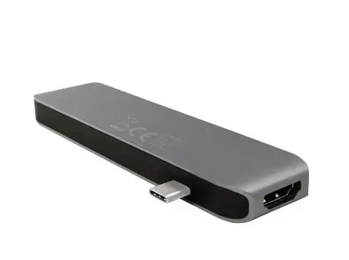Hub USB LOGILINK UA0301 6-in-1, 1 x USB Type-C, 1 x HDMI, 1 x SD card, 1 x microSD, 2 x USB 3.0 (Argintiu)