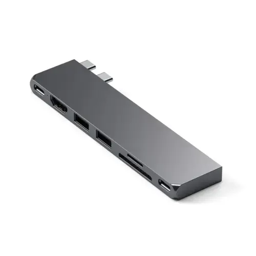 Hub Usb Satechi PRO hub slim pentru Macbook, 2 x USB A/ C, 4K HDMI, SD/Micro SD (Gri)