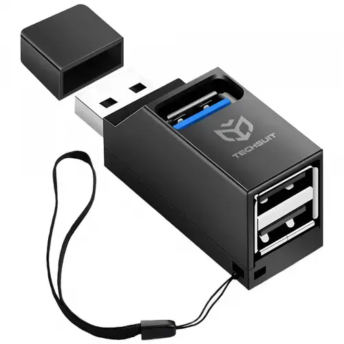 Hub USB Techsuit H11 EchoLink, 3in1 (Negru)