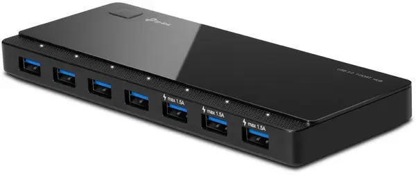 Hub USB TP-Link - UH700, 7 porturi, USB 3.0, negru