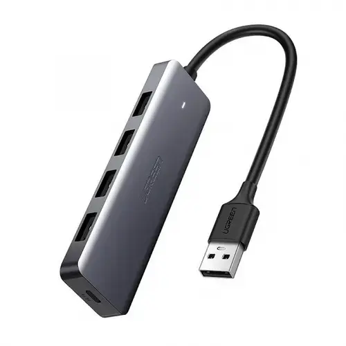 Hub USB UGREEN CM219, 4 x USB-A (Gri)