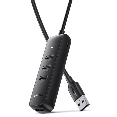 Hub USB Ugreen CM416, 4 x USB-A, 0.25m (Negru)