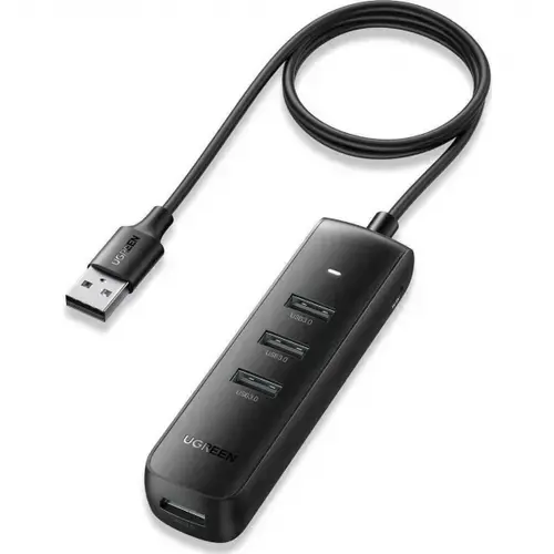 Hub USB UGREEN CM416, 4 x USB-A, 1m (Negru)