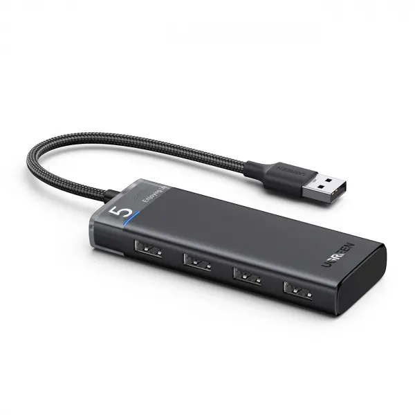 Hub USB UGREEN CM653, 4 x USB-A 3.0, Negru