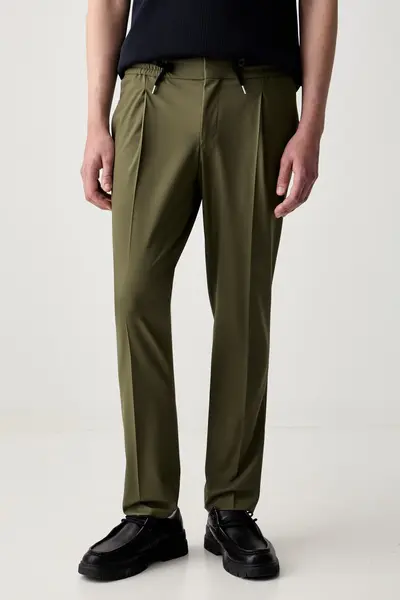 HUGO pantaloni chinos pentru bărbați cu lână Getlin251F3