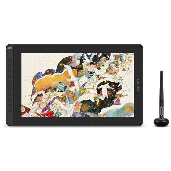 HUION Tableta grafica Huion Kamvas 13, USB C/HDMI, Stilou PW517, Negru