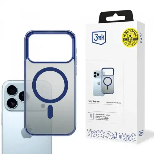 Husa 3MK Frosty MagCase MagSafe pentru Apple iPhone 17 Pro Max, Albastru