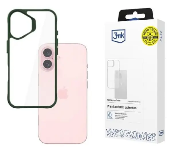 Husă 3mk - Satin Armor Case, iPhone 16, verde