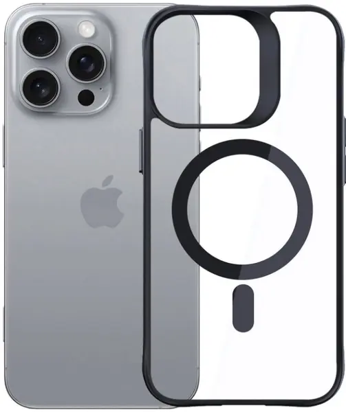 Husă 3mk - Satin Armor MagCase, iPhone 16 Pro, negru