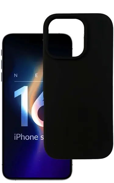 Husă 3mk - Silicone, iPhone 16 Pro Max, negru