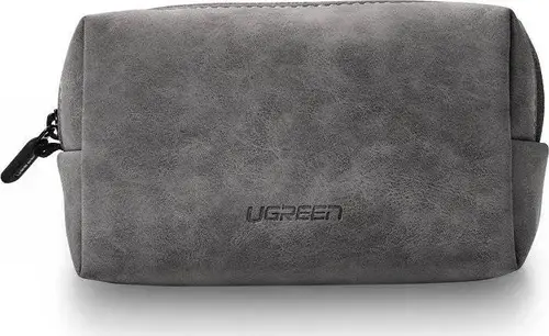 Husa accesorii Ugreen LP285, PU + poliester, 190x120x80mm (Gri)