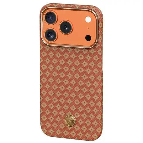 Husa Benks Armor Air Armor Grid Fortune Kevlar Magsafe pentru iPhone 17 Pro, Portocaliu