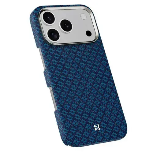 Husa Benks Armor Air Armor Grid Kevlar Magsafe pentru iPhone 17 Pro Max, Albastru