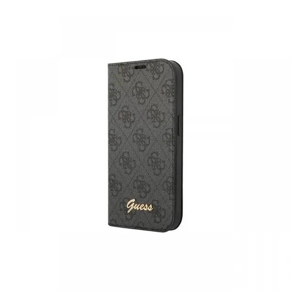 Husa Book iPhone 14 Pro Guess 4G Metal Camera Outline, Negru